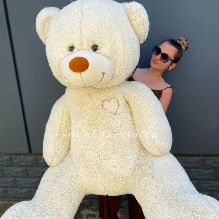 Белый плюшевый мишка большой в Воронеже