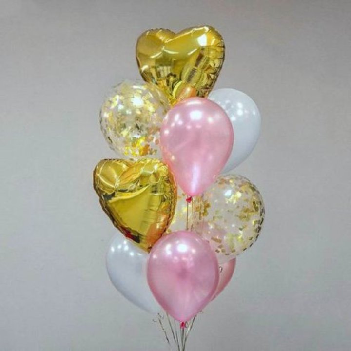 Облако шаров "Рози голд" в Воронеже