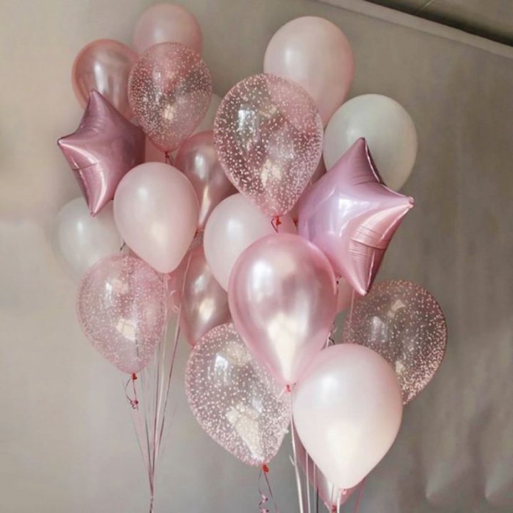 Фонтаны шаров "Розовый" в Воронеже