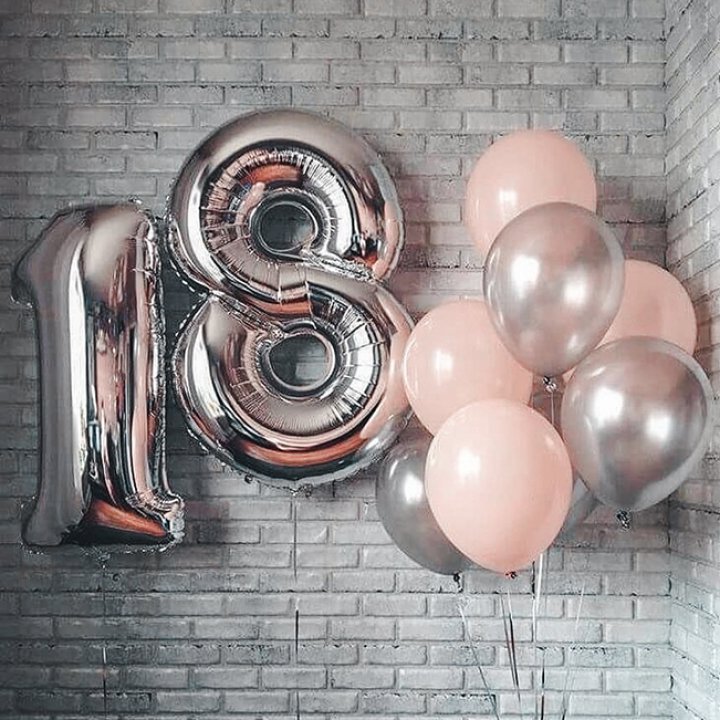 Фольгированный шар Серебряная Цифра в Воронеже