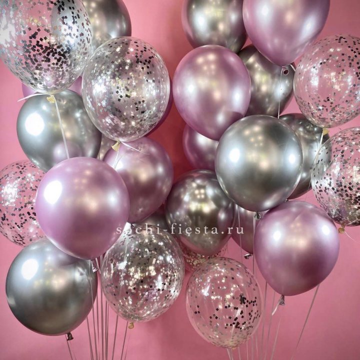 Фонтан шаров "Сильвер пинк" в Воронеже