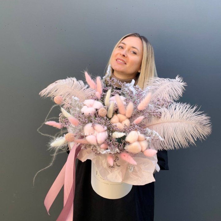 Авторский бокс с сухоцветами в Воронеже