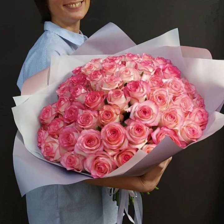 101 роза Джумилия в оформлении  в Воронеже