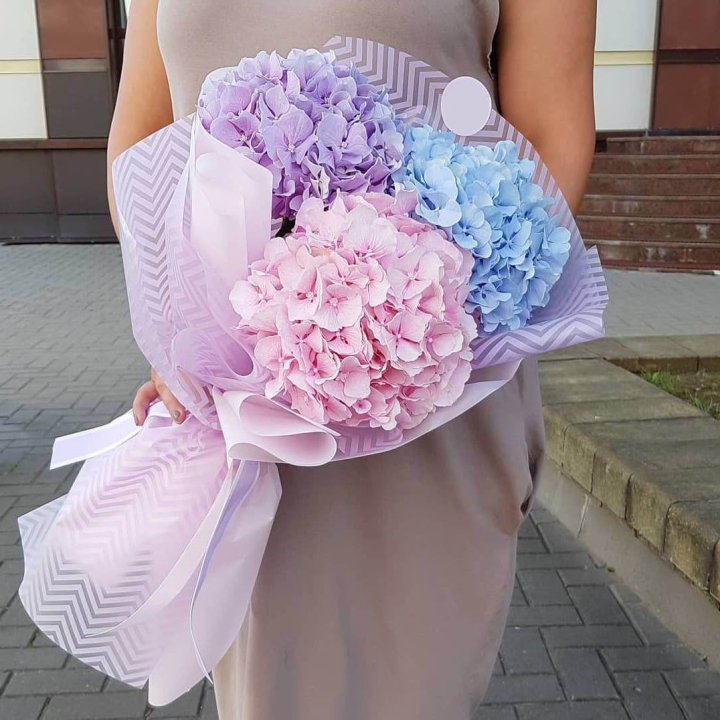 Букет гортензий "Пуф" в Воронеже