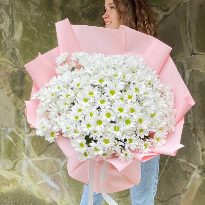  Букет хризантем "Крем" в Воронеже