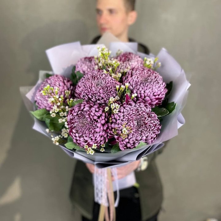 Букет хризантем "Палермо" в Воронеже