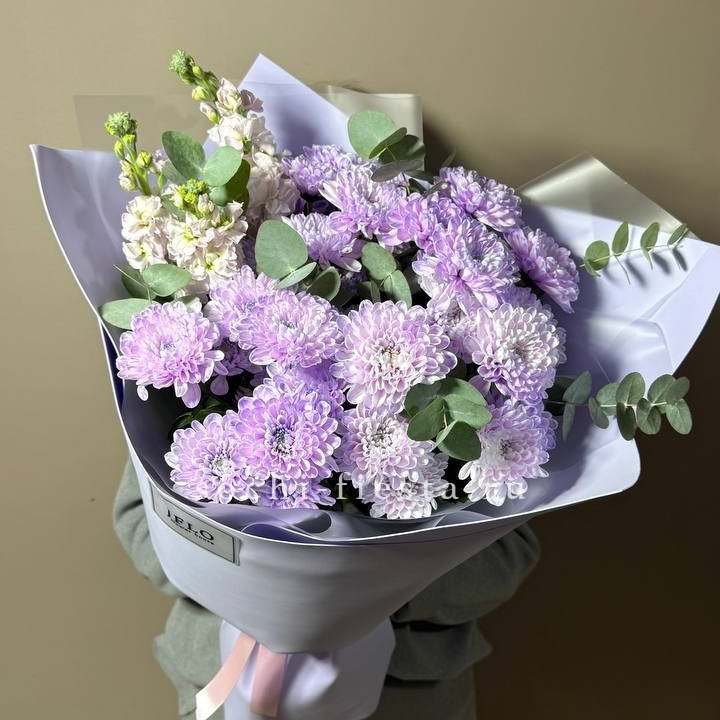 Дуо хризантема и маттиола в Воронеже