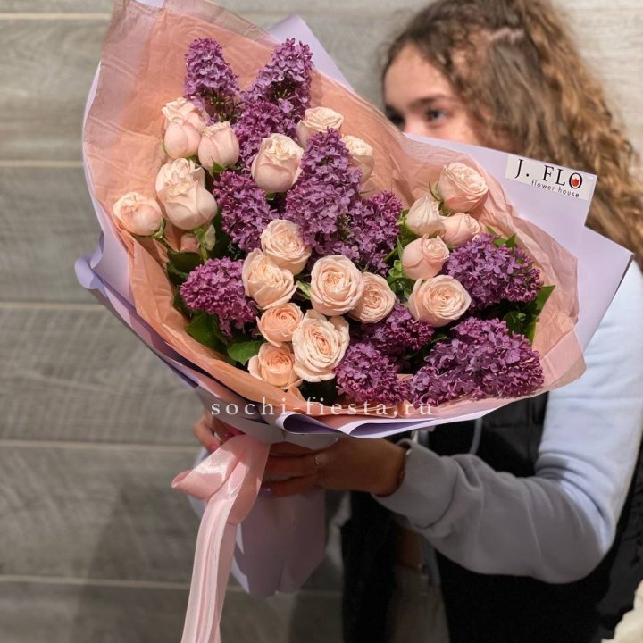 Букет "Лиловая весна" в Воронеже