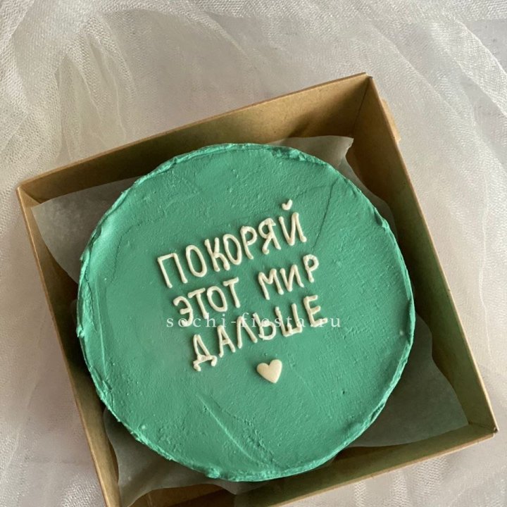 Бенто-торт "Покоряй этот мир" в Воронеже
