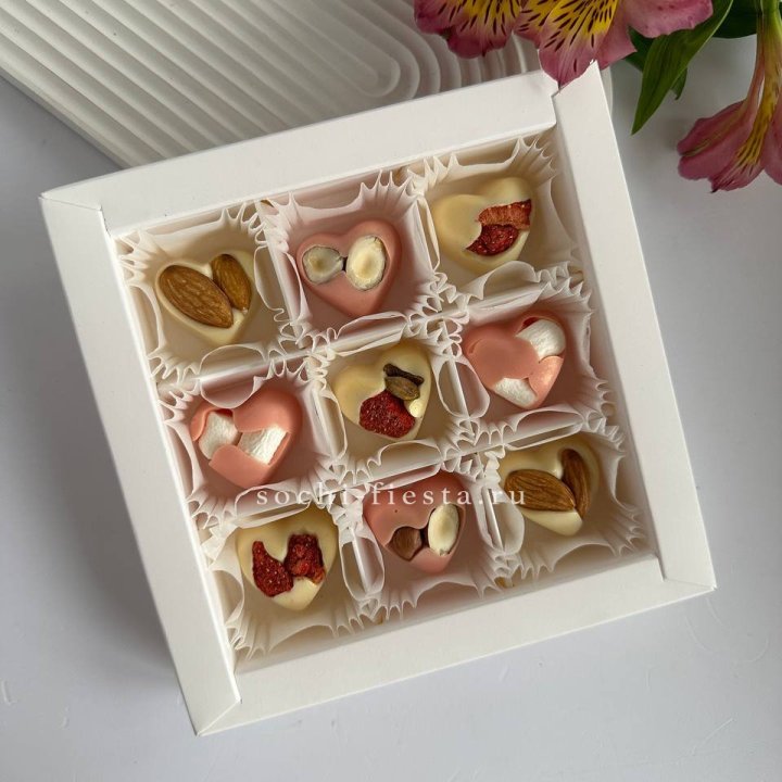 Набор конфет из бельгийского шоколада Сердца в Воронеже