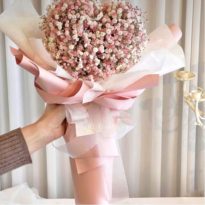 Сердце из гипсофилы  в Воронеже