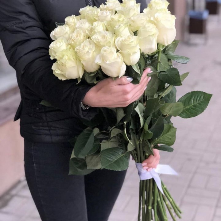 Голландские розы белые в Воронеже