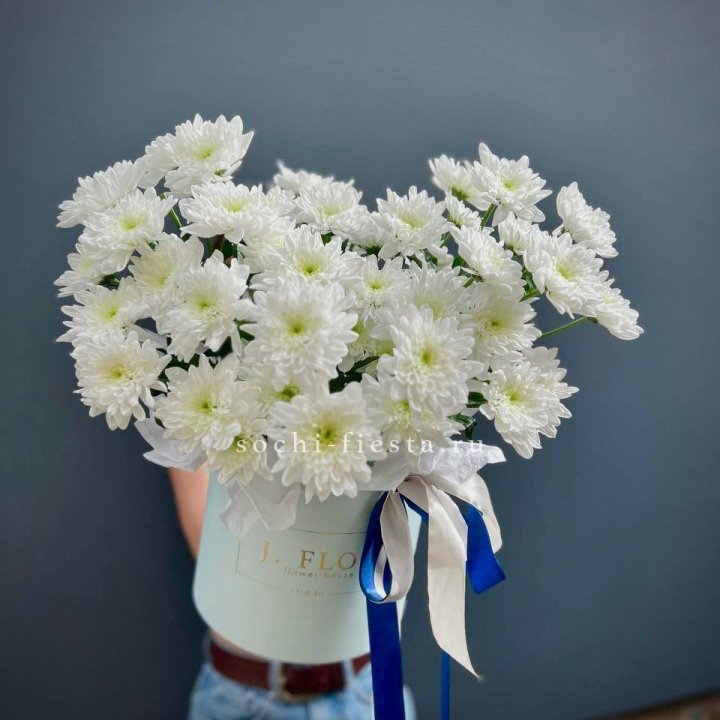 Коробка с хризантемами №3 в Воронеже