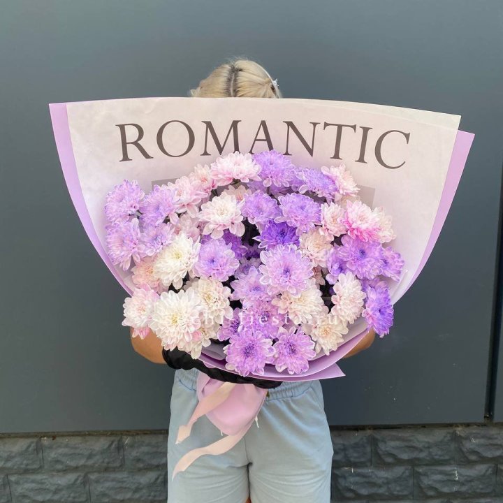 Букет сиреневых хризантем в Воронеже