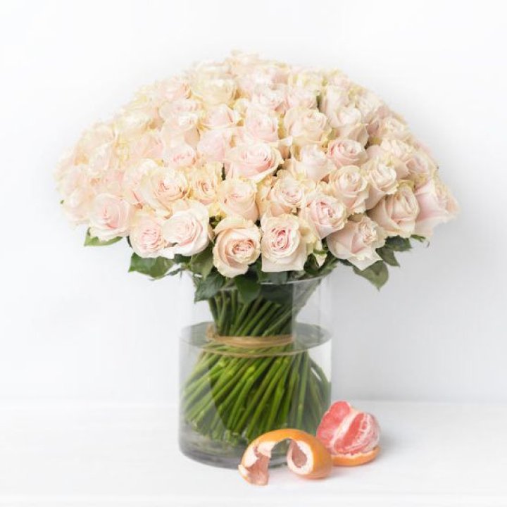 101 кремовая роза в Воронеже