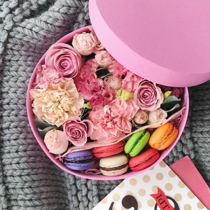 Цветочный бокс пинк в Воронеже