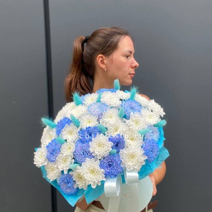  Коробочка  хризантем и лагуруса в Воронеже