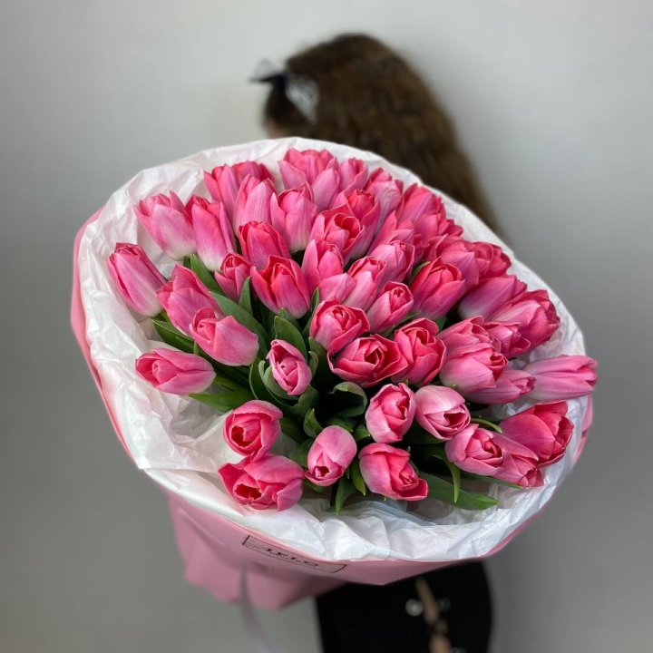 51 розовый тюльпан "Рози" в Воронеже