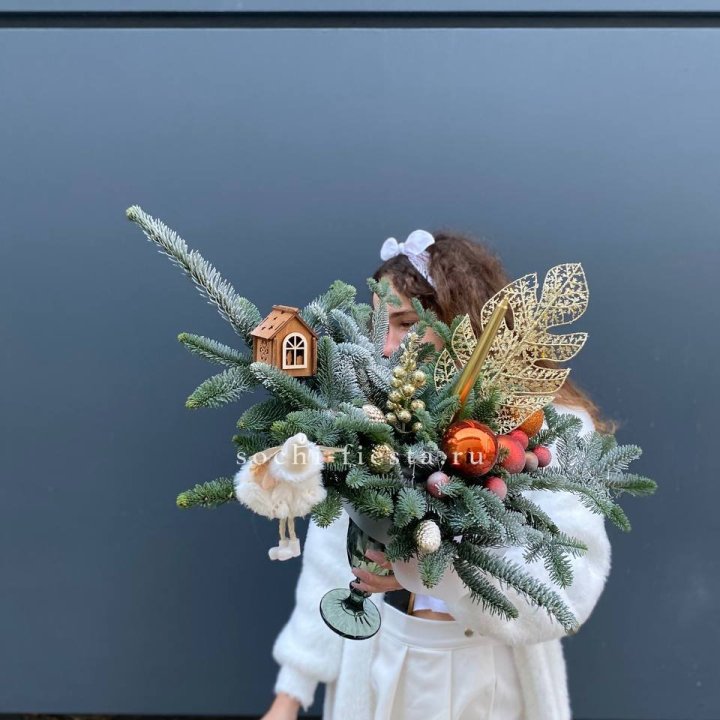 Композиция в бокале огненная  в Воронеже