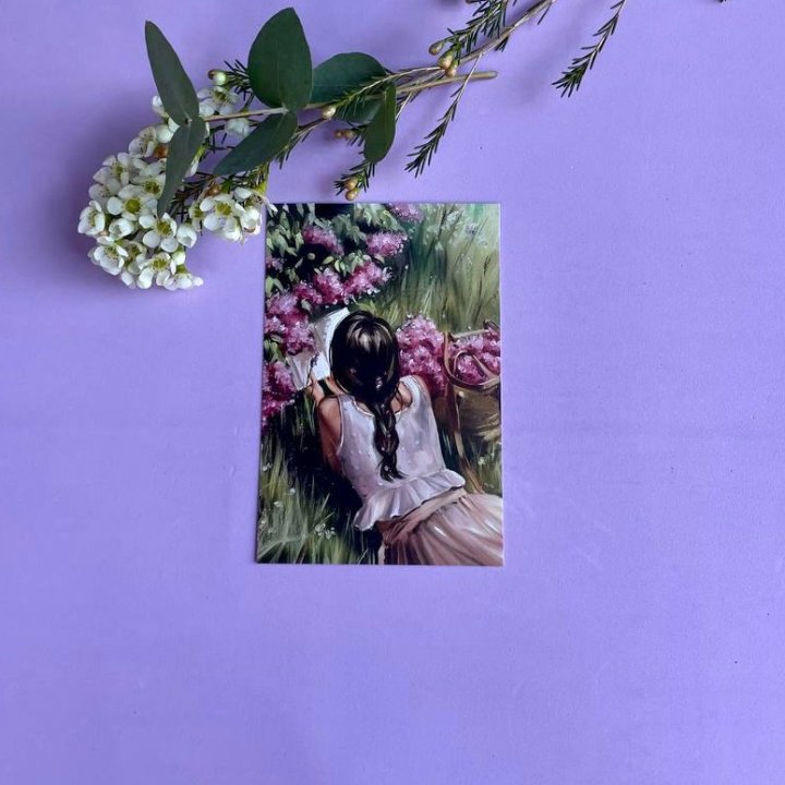 Открытка к букету "Среди пионов" в Воронеже