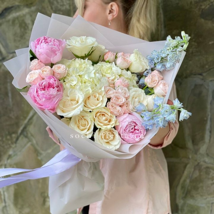 Букет с пионами "Богема" в Воронеже