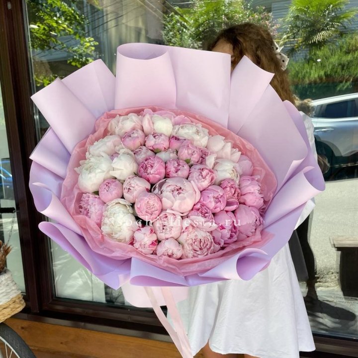 51 розовый пион в Воронеже