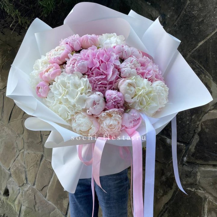 Букет "Пионы и Гортензии" в Воронеже