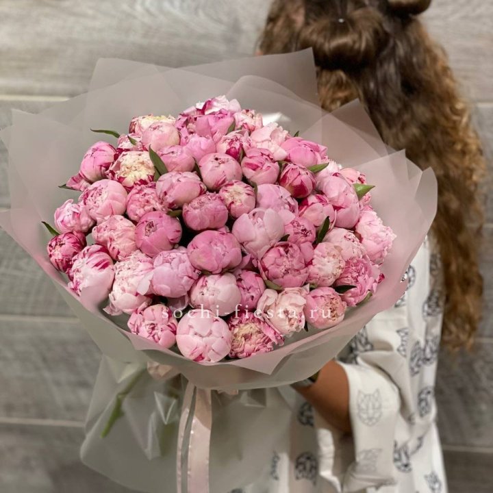 51 розовый пион в Воронеже