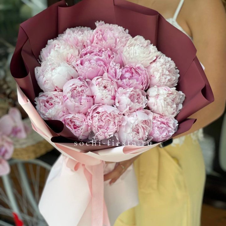 Букет с пионами №5 в Воронеже