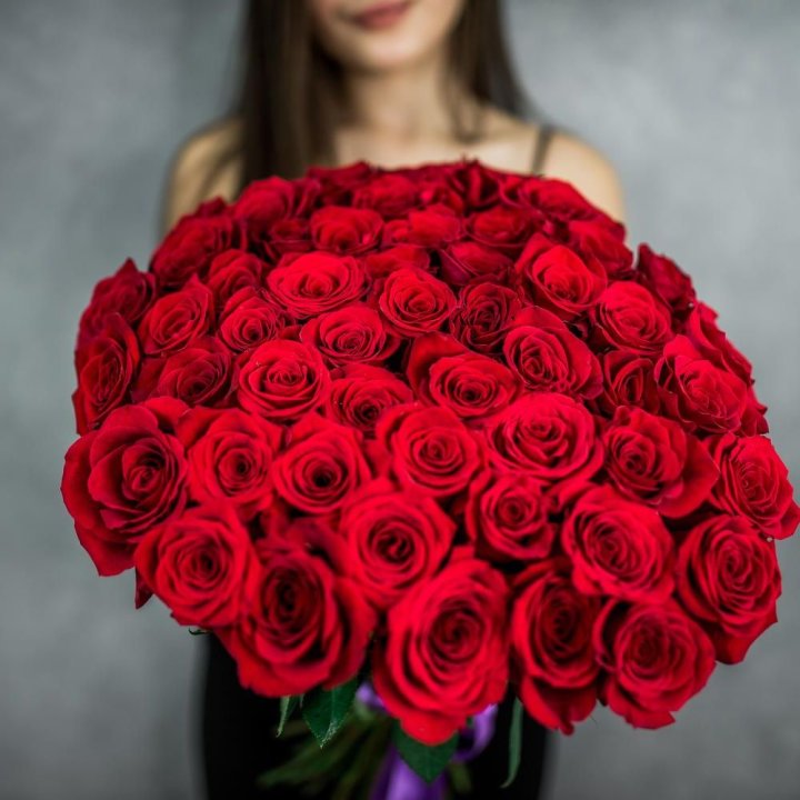 51 красная роза в Воронеже