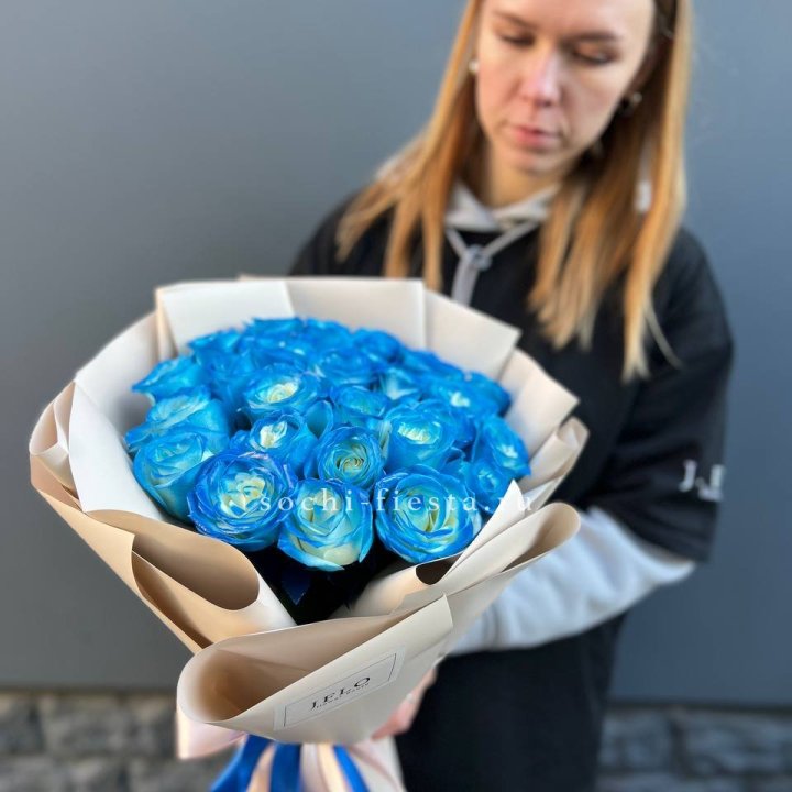 Букет синих роз блю логан в Воронеже