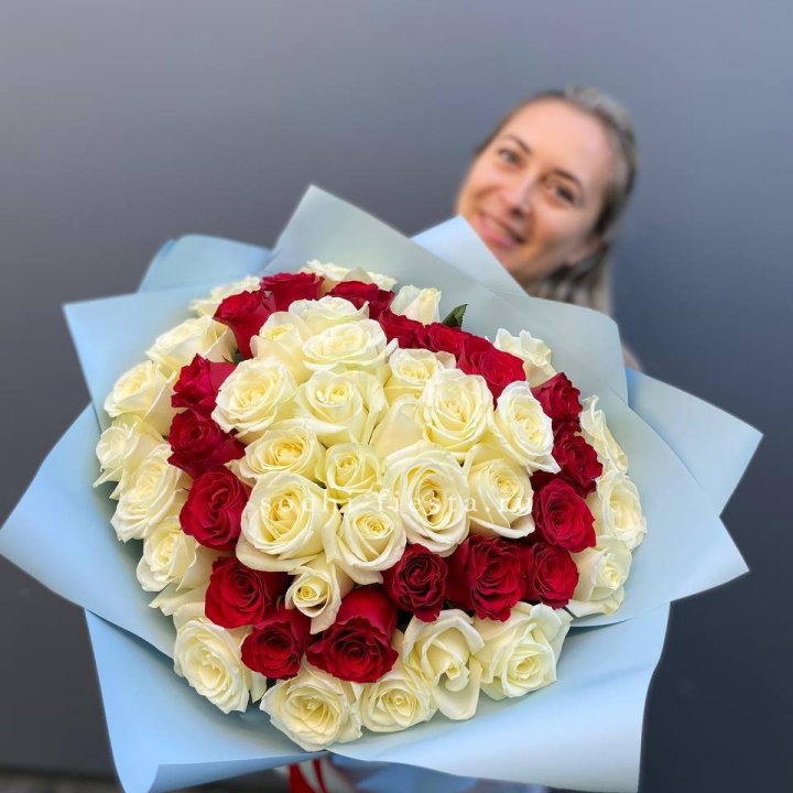 51 роза "Сердце" в Воронеже