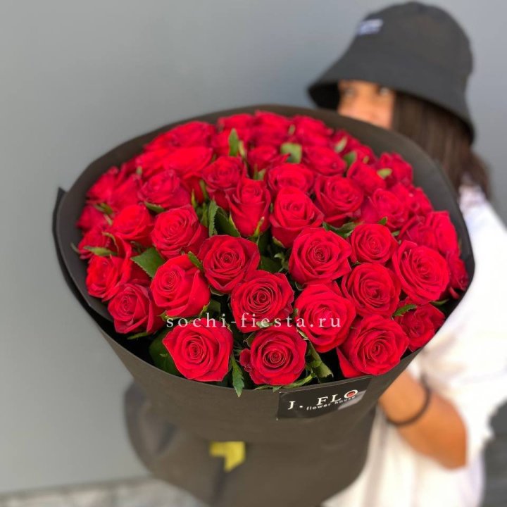 51 роза "Блек" в Воронеже