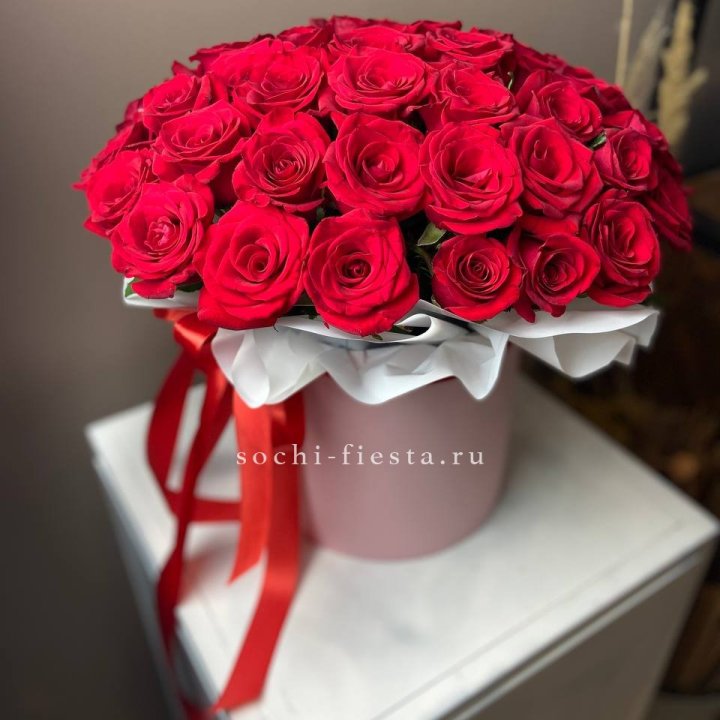 Красные розы 51шт  в коробке в Воронеже