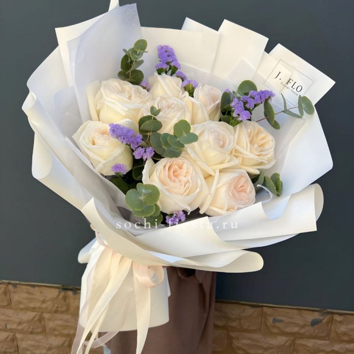 Букет из роз Вайт охара в Воронеже