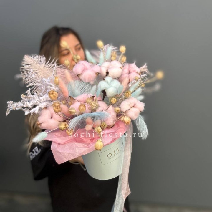 Авторский бокс с сухоцветами №2 в Воронеже