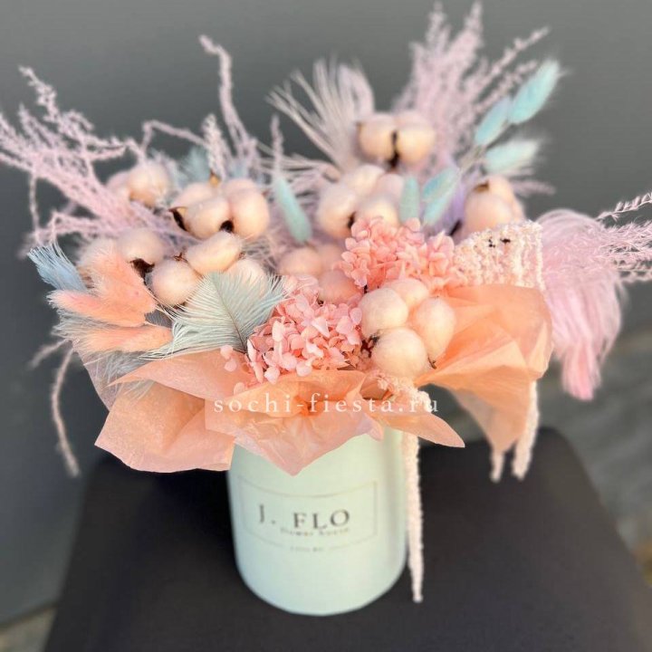 Авторский бокс с сухоцветами №3 в Воронеже