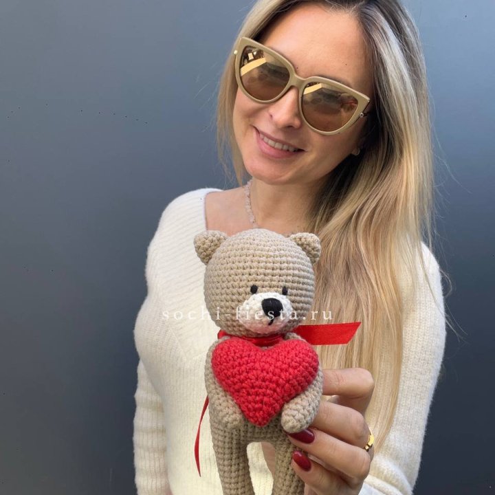Мишка с сердцем ручной работы в Воронеже