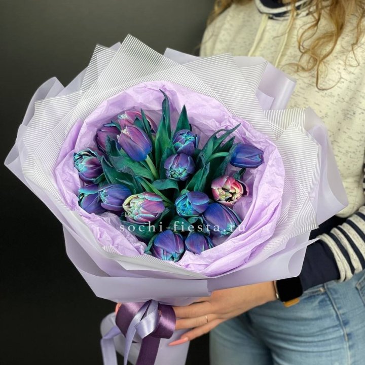 Букет тюльпанов "Пандора" в Воронеже